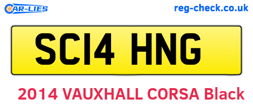 SC14HNG are the vehicle registration plates.