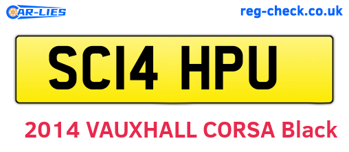 SC14HPU are the vehicle registration plates.