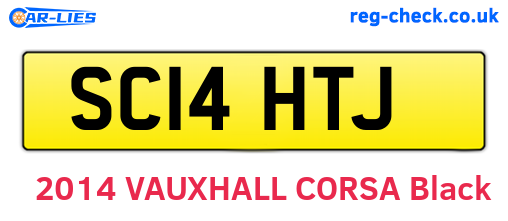 SC14HTJ are the vehicle registration plates.