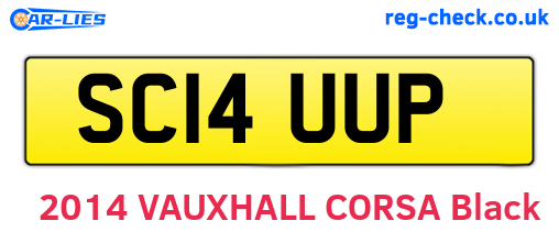 SC14UUP are the vehicle registration plates.