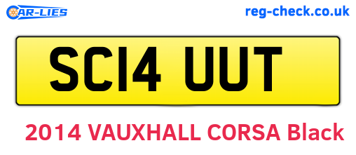 SC14UUT are the vehicle registration plates.
