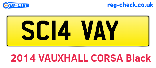 SC14VAY are the vehicle registration plates.