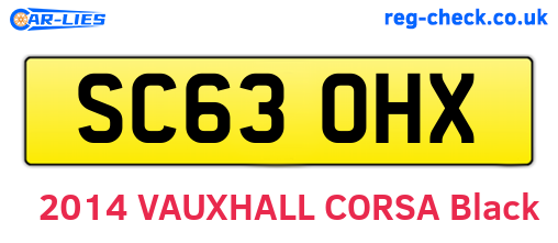 SC63OHX are the vehicle registration plates.