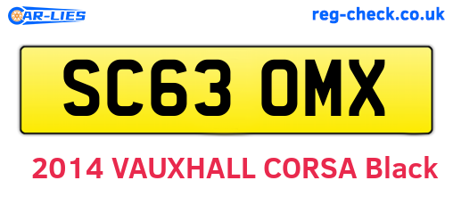 SC63OMX are the vehicle registration plates.