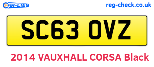 SC63OVZ are the vehicle registration plates.