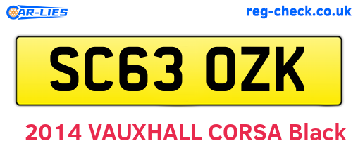 SC63OZK are the vehicle registration plates.