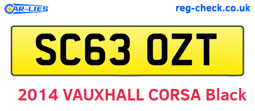 SC63OZT are the vehicle registration plates.