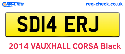 SD14ERJ are the vehicle registration plates.