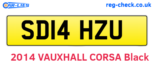 SD14HZU are the vehicle registration plates.