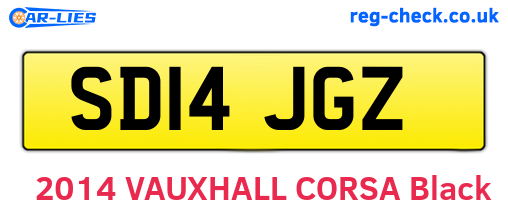 SD14JGZ are the vehicle registration plates.