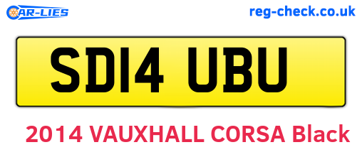 SD14UBU are the vehicle registration plates.