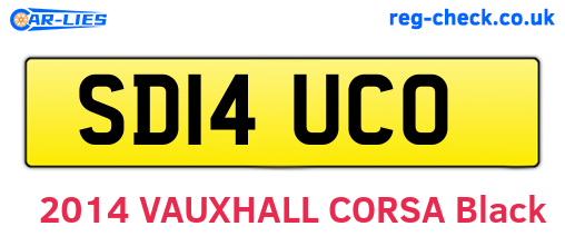 SD14UCO are the vehicle registration plates.