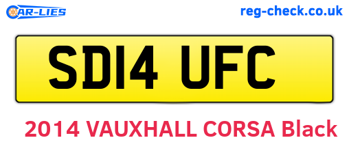 SD14UFC are the vehicle registration plates.