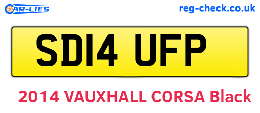 SD14UFP are the vehicle registration plates.