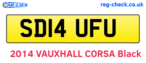 SD14UFU are the vehicle registration plates.
