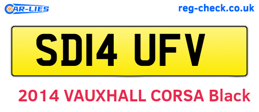 SD14UFV are the vehicle registration plates.
