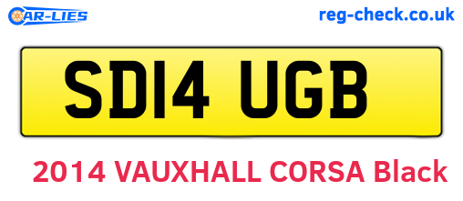 SD14UGB are the vehicle registration plates.