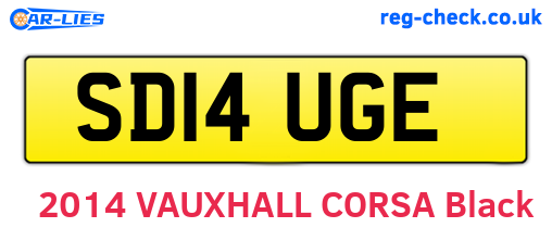 SD14UGE are the vehicle registration plates.