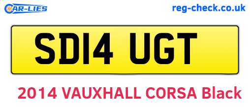 SD14UGT are the vehicle registration plates.
