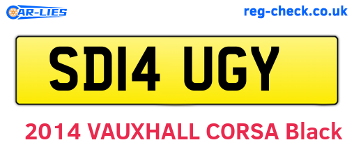 SD14UGY are the vehicle registration plates.