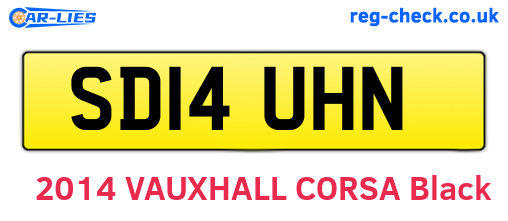 SD14UHN are the vehicle registration plates.