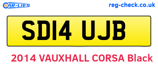 SD14UJB are the vehicle registration plates.