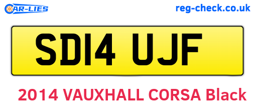 SD14UJF are the vehicle registration plates.