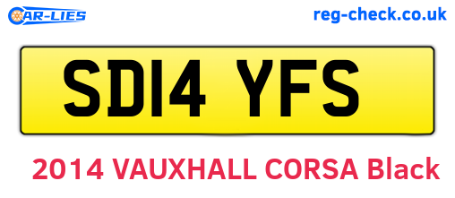 SD14YFS are the vehicle registration plates.