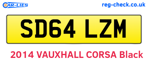 SD64LZM are the vehicle registration plates.
