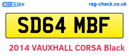 SD64MBF are the vehicle registration plates.