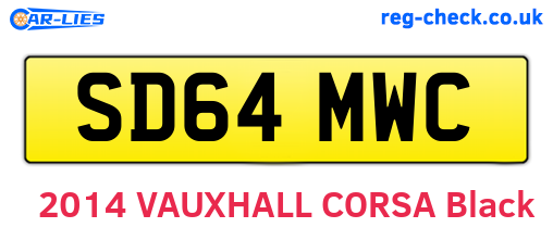 SD64MWC are the vehicle registration plates.