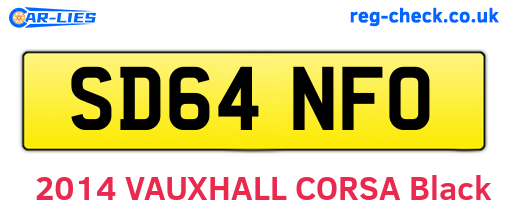 SD64NFO are the vehicle registration plates.