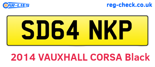 SD64NKP are the vehicle registration plates.