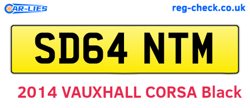SD64NTM are the vehicle registration plates.