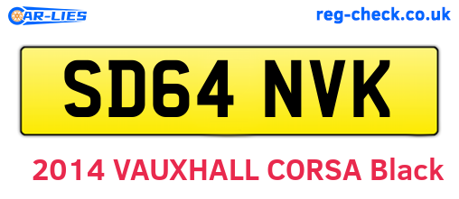 SD64NVK are the vehicle registration plates.