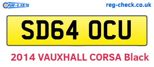 SD64OCU are the vehicle registration plates.