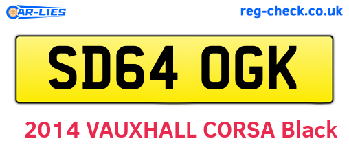 SD64OGK are the vehicle registration plates.