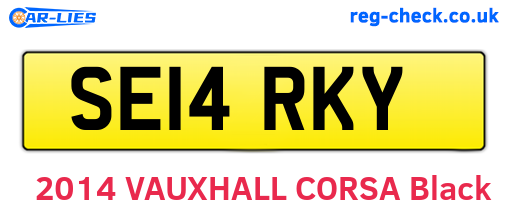 SE14RKY are the vehicle registration plates.