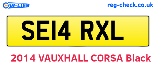 SE14RXL are the vehicle registration plates.