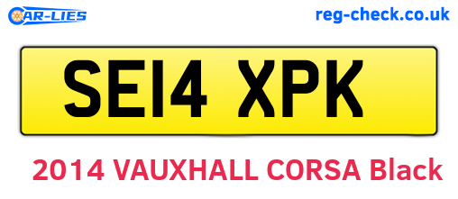 SE14XPK are the vehicle registration plates.