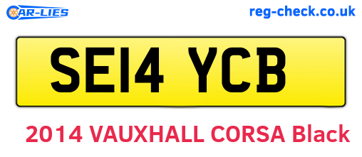 SE14YCB are the vehicle registration plates.