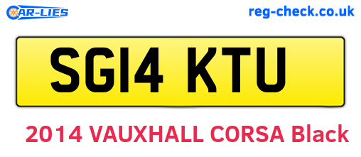 SG14KTU are the vehicle registration plates.