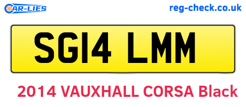SG14LMM are the vehicle registration plates.