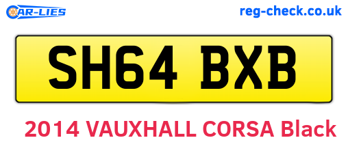 SH64BXB are the vehicle registration plates.