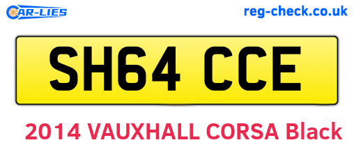 SH64CCE are the vehicle registration plates.