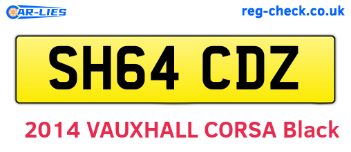 SH64CDZ are the vehicle registration plates.