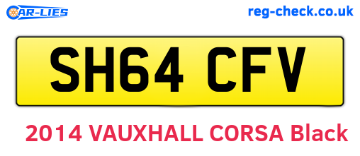SH64CFV are the vehicle registration plates.