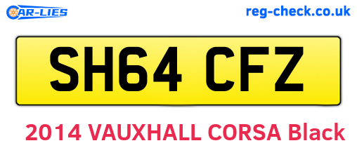 SH64CFZ are the vehicle registration plates.