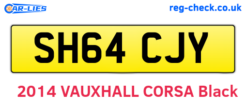 SH64CJY are the vehicle registration plates.