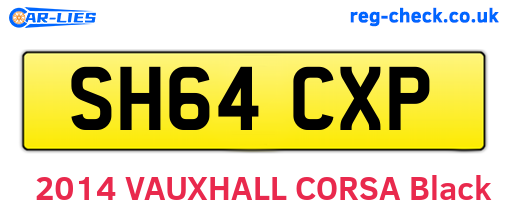 SH64CXP are the vehicle registration plates.